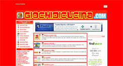 Desktop Screenshot of giochidicucina.com