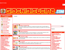 Tablet Screenshot of giochidicucina.com